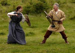 Home. Male/female swordfight